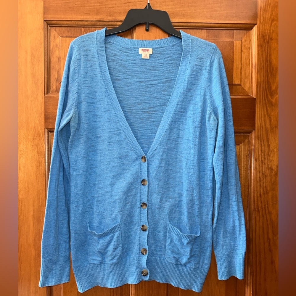 Mossimo Supply Co. Blue Cardigan Sweater